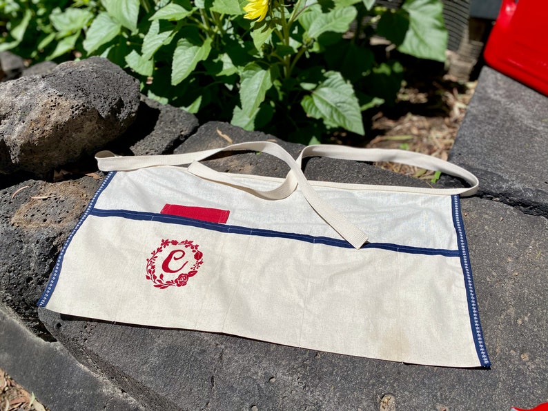 Monogrammed Garden Apron Unique Utility Apron Personalised Etsy Australia