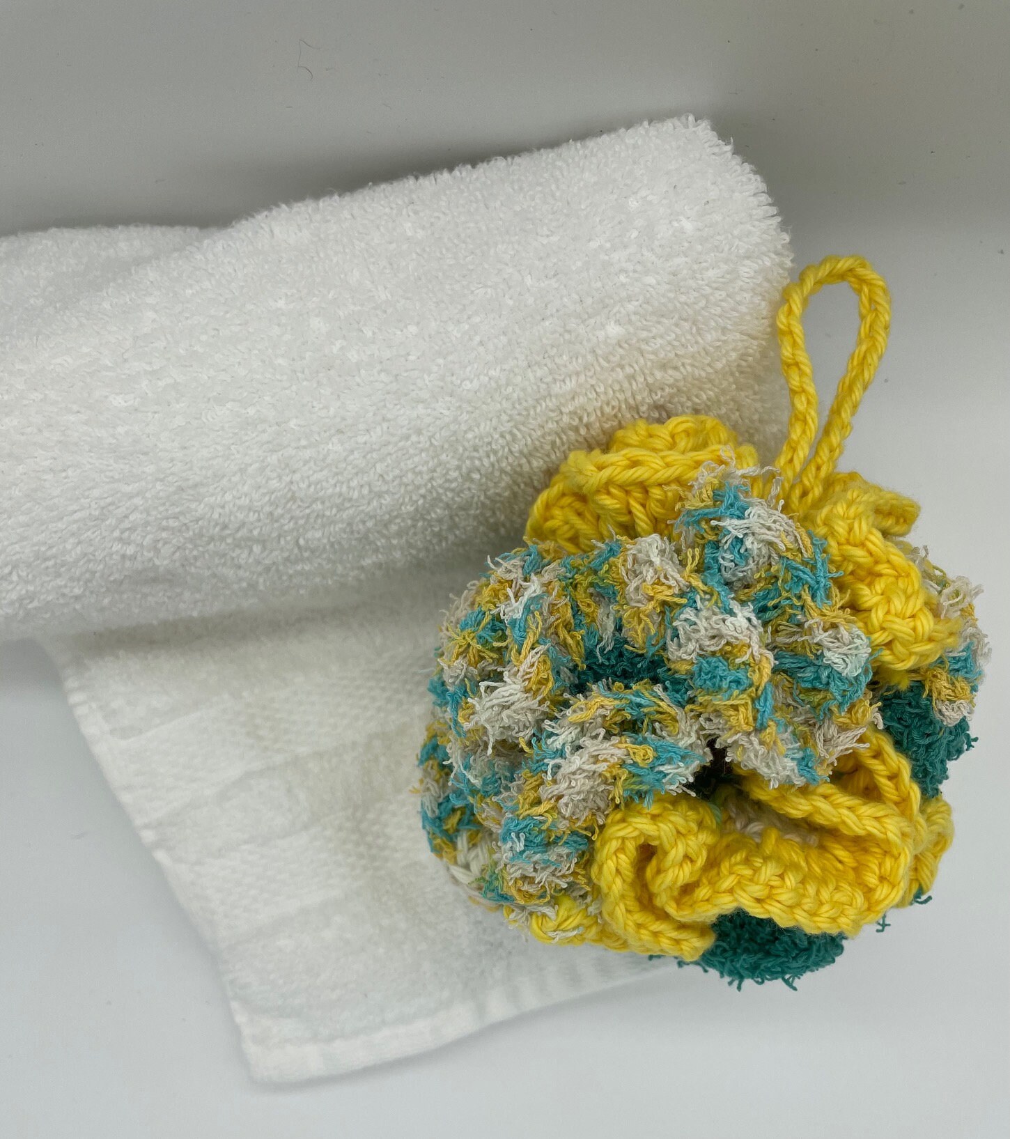 Cotton Shower Loofah Bath Pouf Crocheted Shower Pouf Eco Etsy