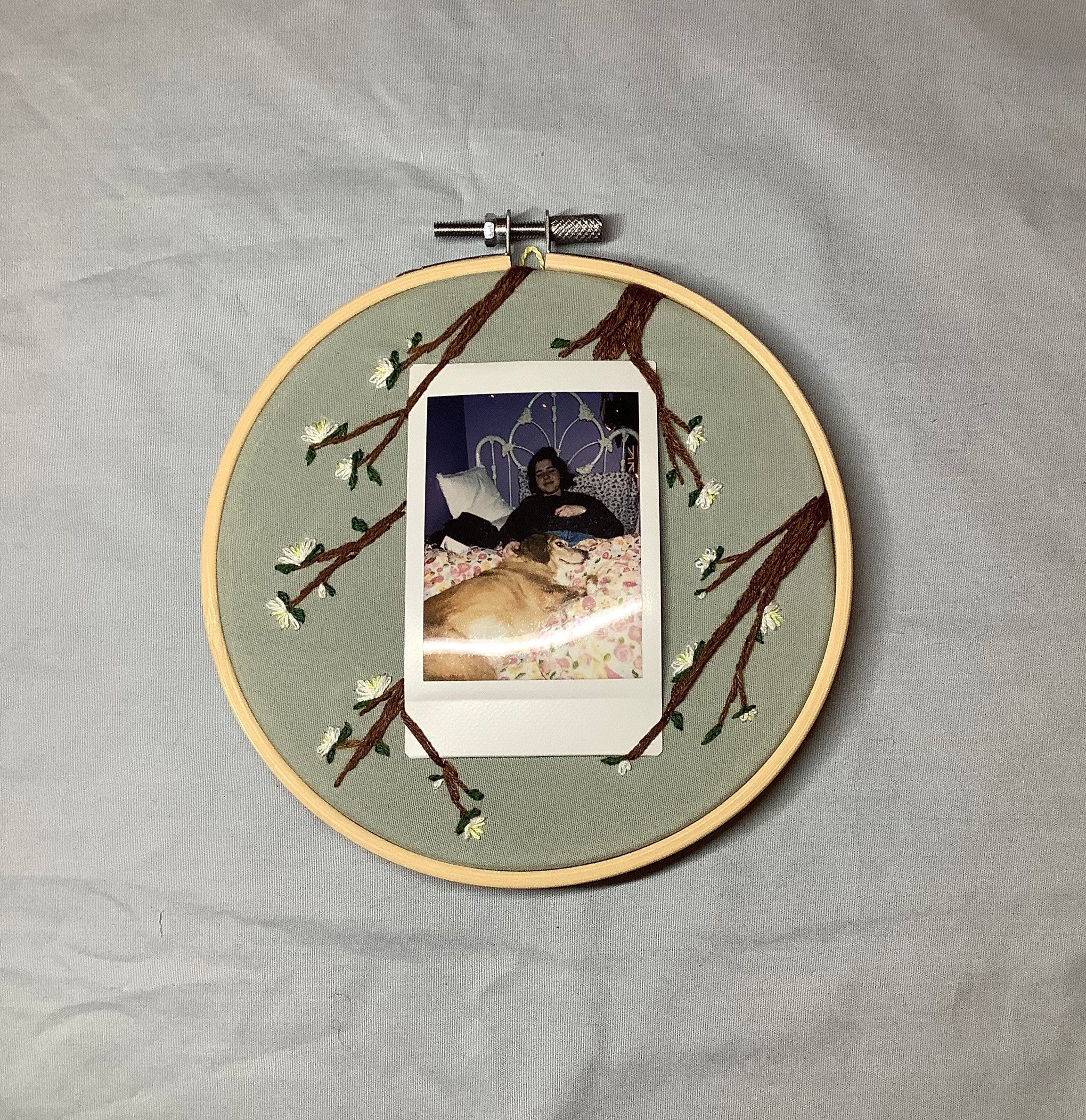 Custom polaroid embroidery frame  etsy Custom polaroid embroidery frame  etsy