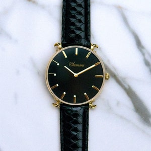 Summi Gold x Schwarz Gesicht Uhr