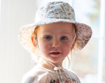 Liberty London Bucket Hat: Handmade Kids Sun Hat, Theo Animal Print