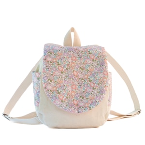 Floral Print Kid&#39;s Backpack / Girl&#39;s Backpack Liberty / Michelle E Pink / Toddler Back Pack / Small Backpack / Bag for little girl