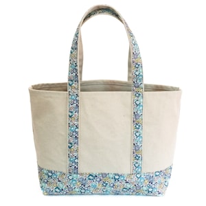 Sac fourre-tout Liberty of London / Sac fourre-tout de taille moyenne / Fourre-tout de transport de tous les jours / Petit sac fourre-tout / Grand sac fourre-tout / Liberty Michelle E bleu