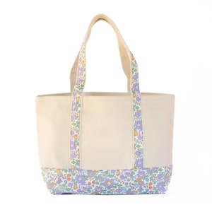 Sac fourre-tout Liberty of London / Sac fourre-tout de taille moyenne / Sac fourre-tout en toile de coton / Sac fourre-tout fait main / Sac fourre-tout pour femme / Liberty Betsy violet