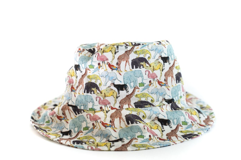 Liberty of London Summer Bucket Hat / Sun Hat / Toddler Bucket Hat / Baby Bucket Hat / Children Sun Hat / Queue for the Zoo image 1