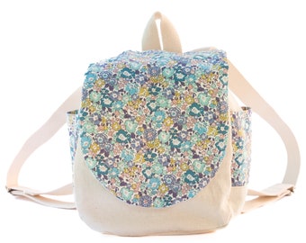 Liberty of London Children Back Pack / Liberty Michelle E Blue / Toddler Back Pack / Small Back Pack