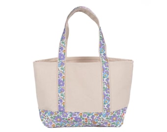Bolso tote Liberty London hecho a mano: Betsy Purple Floral Canvas