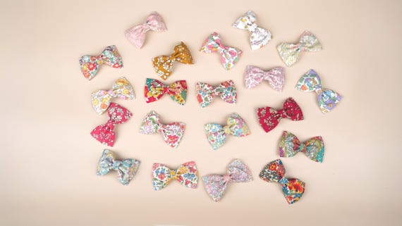 Liberty of London Floral Bow Hair Clip: Tana Lawn Cotton, Alligator Clip
