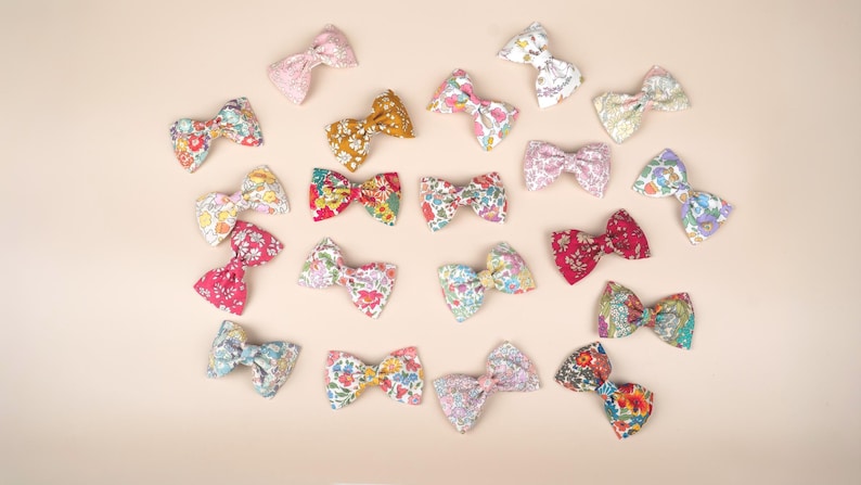 Liberty of London Floral Bow Hair Clip: Tana Lawn Cotton, Alligator Clip image 1