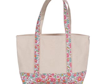 Bolso tote Liberty of London: Lona hecha a mano, color rosa Betsy