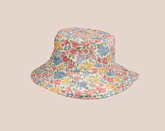 Liberty London Floral Bucket Hat: Handmade Cotton Sun Hat, Annabella