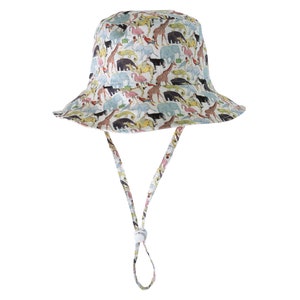 Liberty of London Summer Bucket Hat / Sun Hat / Toddler Bucket Hat / Baby Bucket Hat / Children Sun Hat / Queue for the Zoo image 2