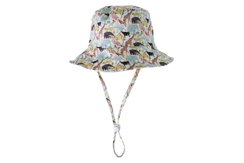 Liberty of London Summer Bucket Hat / Sun Hat / Toddler Bucket Hat / Baby Bucket Hat / Children Sun Hat / Queue for the Zoo image 2
