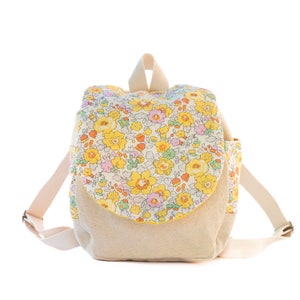 Sac à dos Liberty of London pour enfant / Liberty Betsy Yellow / Sac à dos pour tout-petit / Petit sac à dos / Sac à dos préscolaire / Sac à dos floral