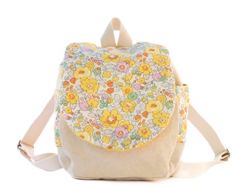 Liberty of London Children Back Pack / Liberty Betsy Yellow / Toddler Back Pack / Small Back Pack