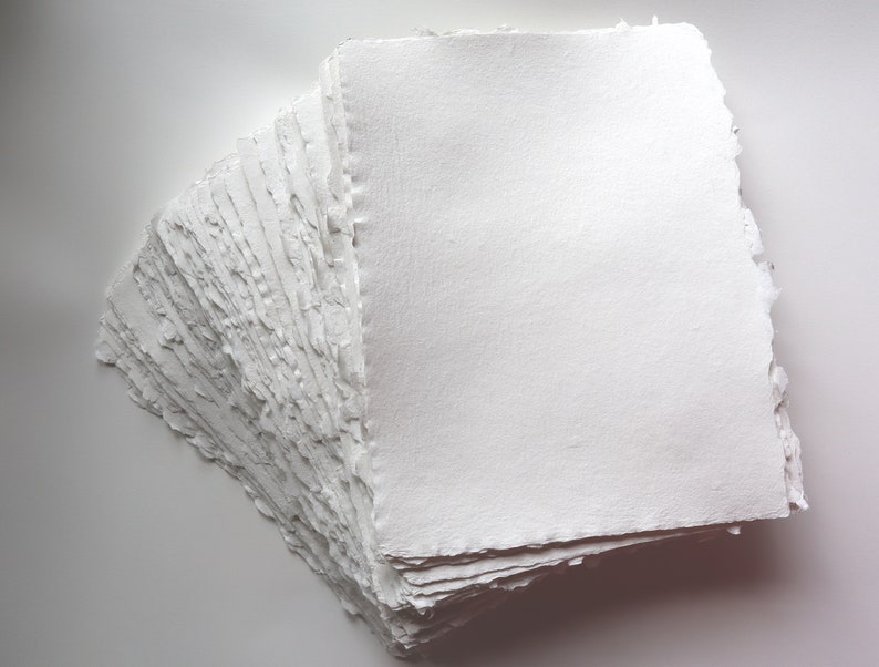 Handmade 100 cotton watercolor paper white 20 dollars for Etsy