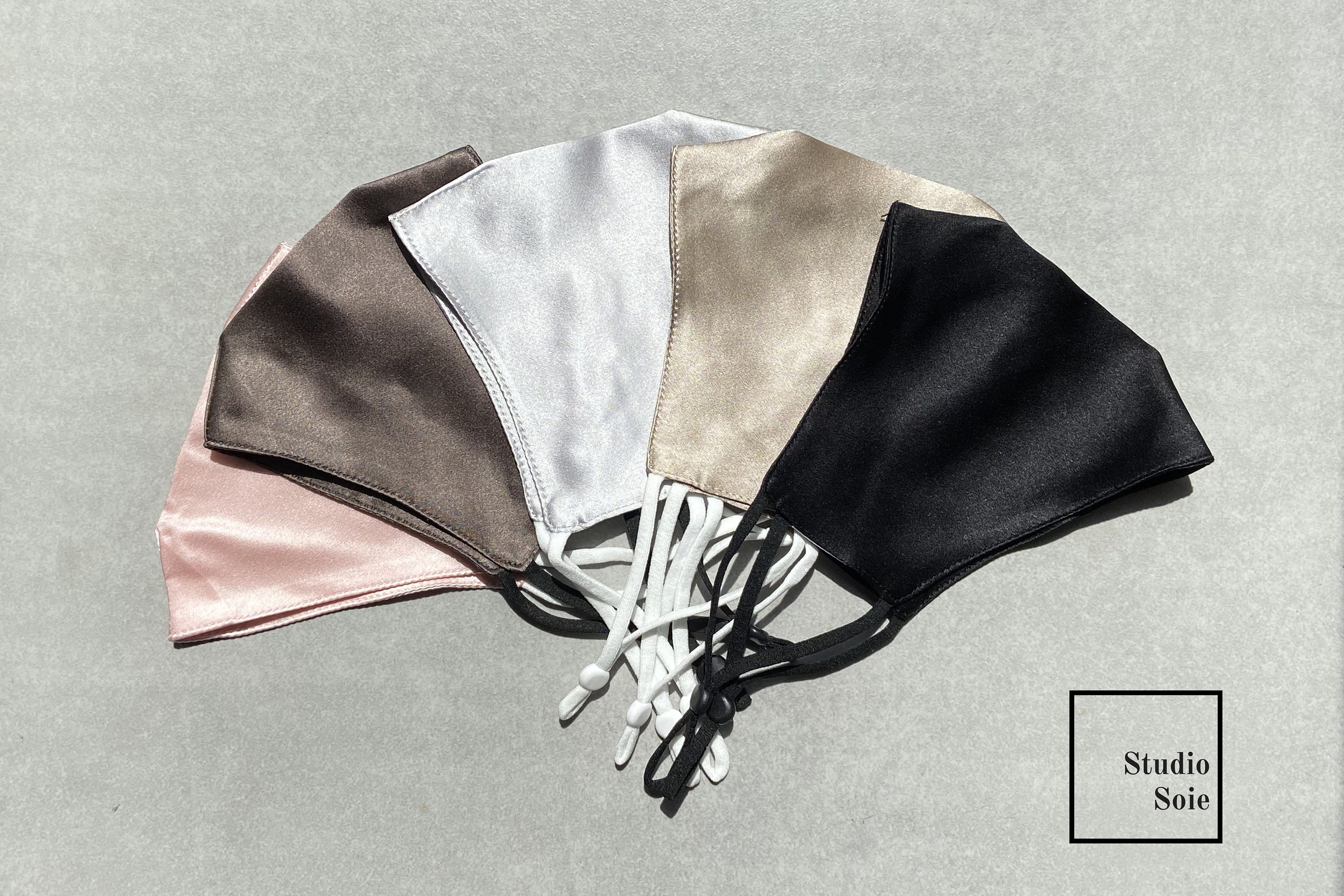 Face Mask - 100% Silk - Thin fit - Soft lightweight - Breathable