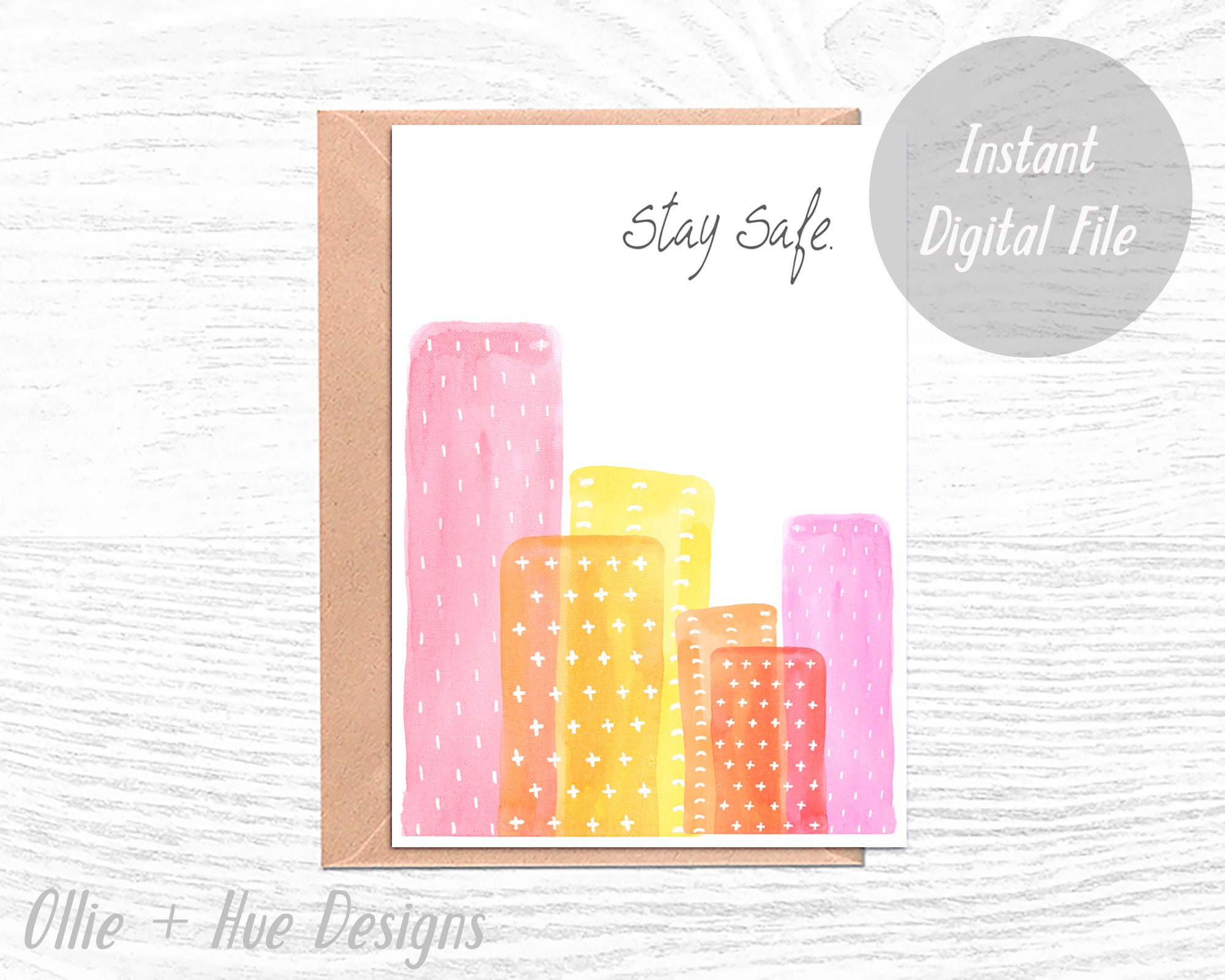 Social Distancing Card PRINTABLE - Stay Safe Card - Social Distancing Card - Etsy