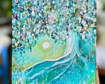 Original Mixed Media Tree Painting: "Silent Soul" by Manda Marble
