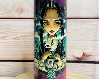 Wednesday Addams Tumbler with lid and straw