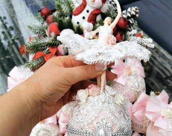 Christmas Ballerina Ornaments set | Christmas Ornaments | Home Décor Ball's - Christmas Tree Ball /Tree Ball Set |Rhinestone Ornaments