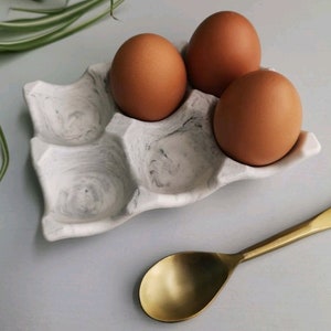 Jesmonite egg holder, Egg tray, eg storage, Egg storage tray