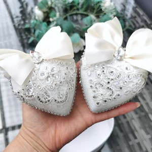 White Christmas Ornaments ,Xmas Decorations, Rhinestone Ornament ,Tree Décor Set, Handmade Ball, White Baubles, Xmas Tree Ball Set, Handmade