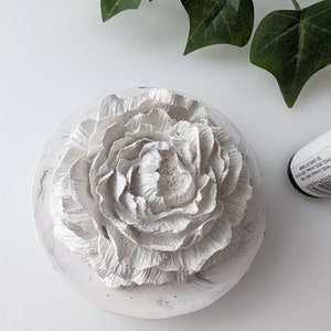 Valentine&#39;s Aroma Peony Flower Gift Set| Home Fragrance| Peony-shape Stone Oil Diffuser with Coaster| Birthday Gift| Mother&#39;s Day Gift| Gift