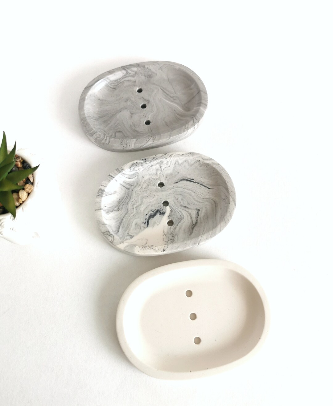 Oval Soap Dish, Jesmonite Soap Dish, Soap Dish, Bathroom Decor