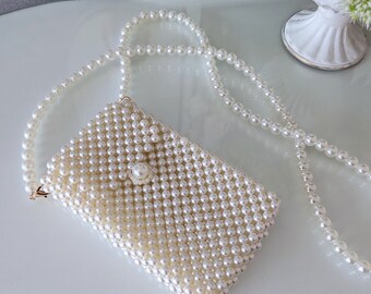 Red Beaded Rose Small Cell Phone Purse