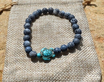 1 Beaded Stone Turtle bracelet - A portion of the sale of this bracelet will go back to the "Loggerhead Marine life Center"