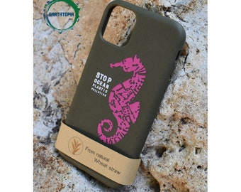 Iphone 12 Phone Case - 3 colors to choose from - Made from natural wheat straw