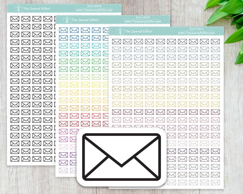 ENVELOPE Mini Icon Label Planner Stickers for Erin Condren - Etsy