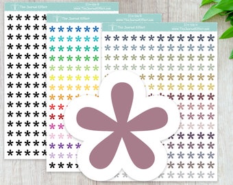 ASTERISK ICON, Multi-Size, Label Planner Stickers for Erin Condren, Happy Planner, BUJO, A5 and many more!