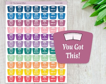 SCALE QUOTES Weight Loss Motivational Icon Stickers, ICN-100