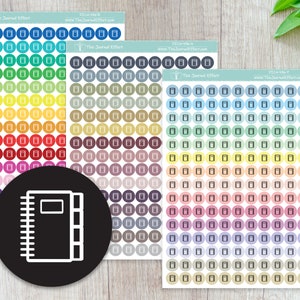 PLANNER TIME, Tiny Dot Icon Stickers, .32&quot; Functional Planner Stickers, Labels, Bujo, Stationery, Scrapbooking, Bullet Journal, DICN-196