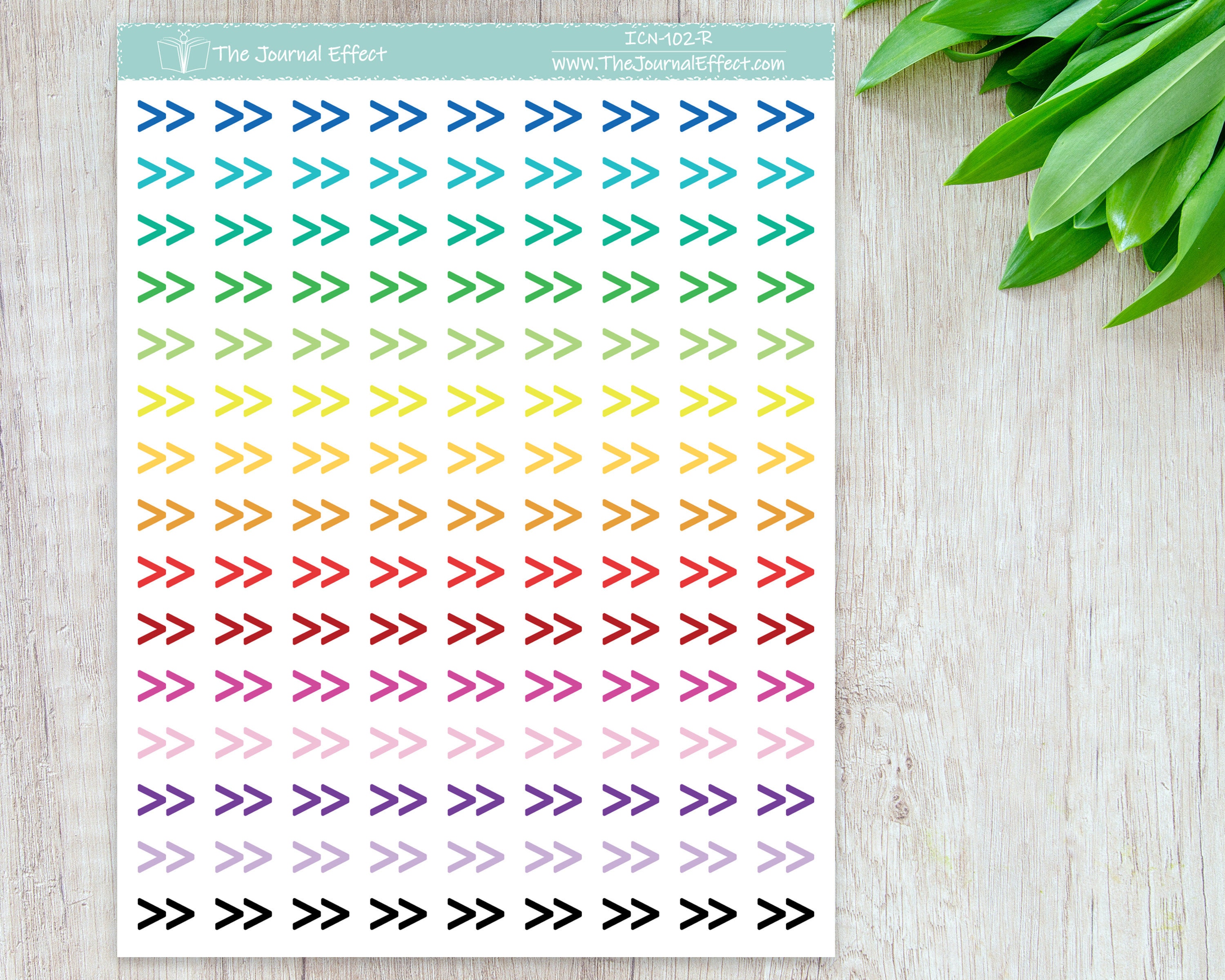 DOUBLE ARROW, Mini Icon, Label Planner Stickers, Bujo, Functional ...