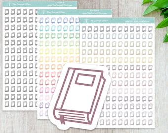 BOOK / JOURNAL, Mini icon, Label Planner Stickers, Bujo, Functional Planner Stickers, Stationery, Scrapbooking, Bullet Journal, ICN-114
