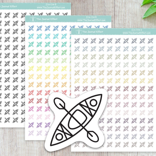 KAYAK, Mini icon, Label Planner Stickers for Erin Condren, Happy Planner, BUJO, A5 and many more! ICN-174