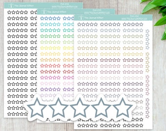 RATING STARS, Label Planner Stickers, Functional Planner Stickers, Stationery, Scrapbooking, Bullet Journal, Fun-232, Fun-233, Fun-234