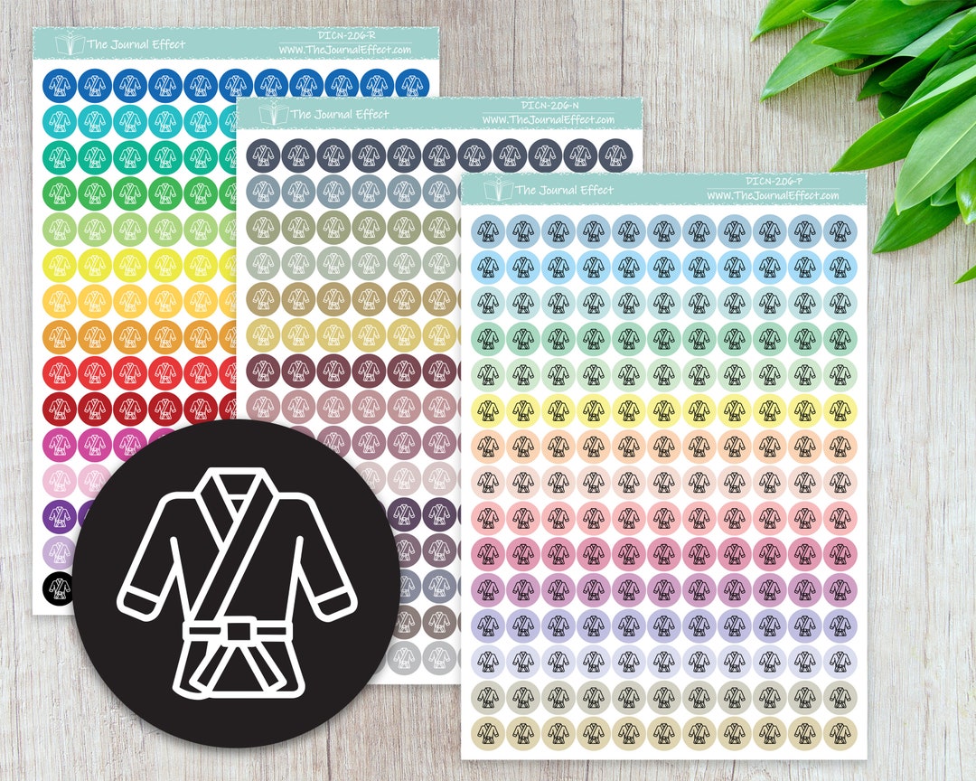KARATE Tiny Dot Icon Stickers, .32