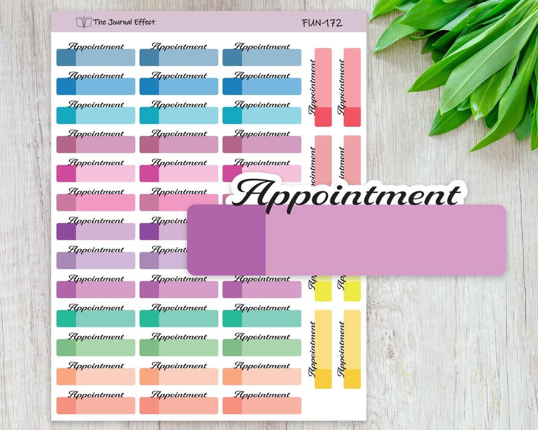 APPOINTMENT BOX Label Planner Stickers, Functional Planner Stickers ...