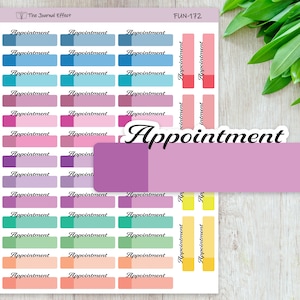APPOINTMENT BOX Label Planner Stickers, Functional Planner Stickers, Stationery, Scrapbooking, Bullet Journal, FUN-172