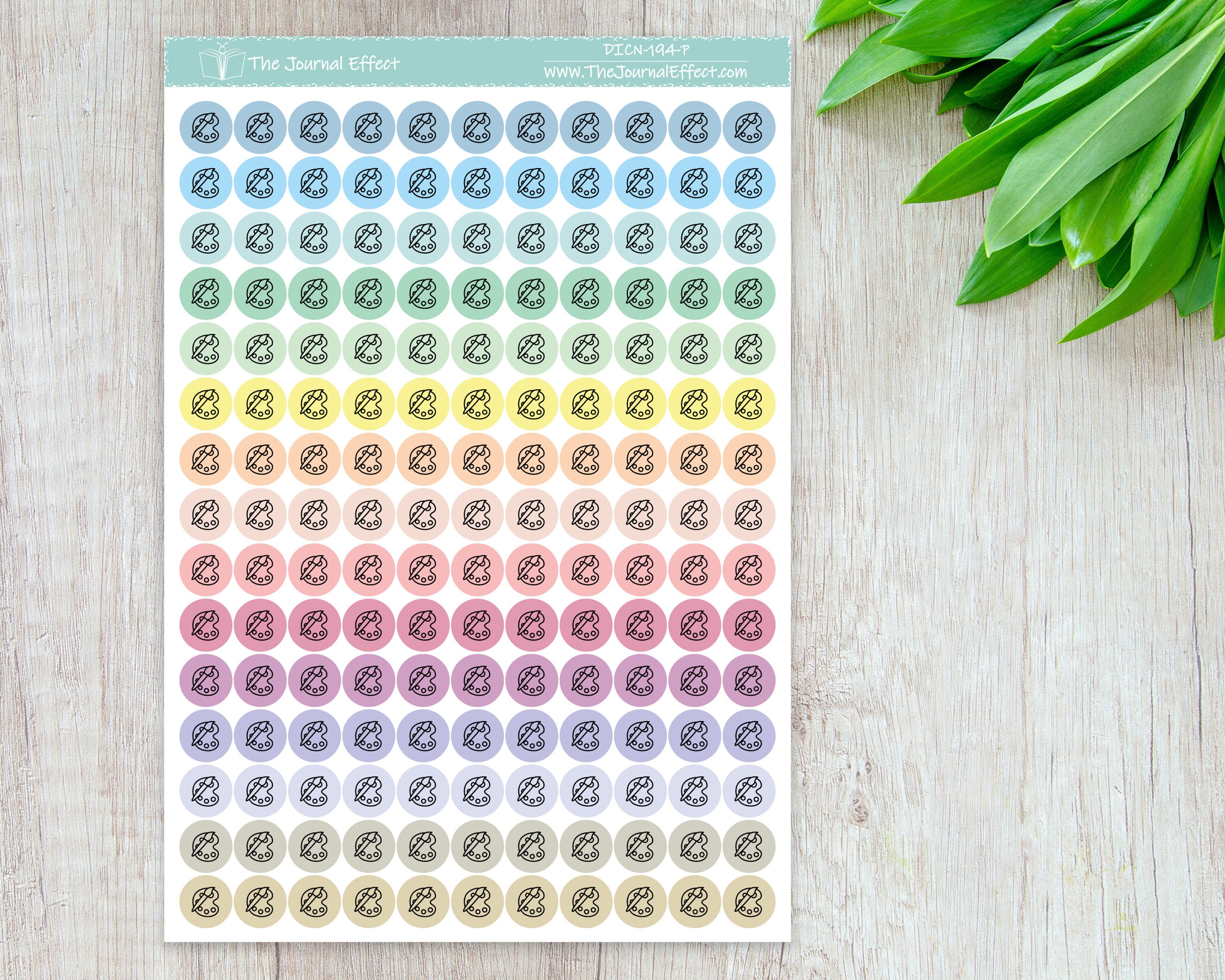 PAINTING, ART Tiny Dot Icon Stickers, .32" Functional Planner Stickers ...