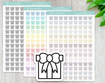 GIFT BOX / Present, Mini icon, Label Planner Stickers, Bujo, Functional Stickers, Stationery, Scrapbooking, Bullet Journal, ICN-156