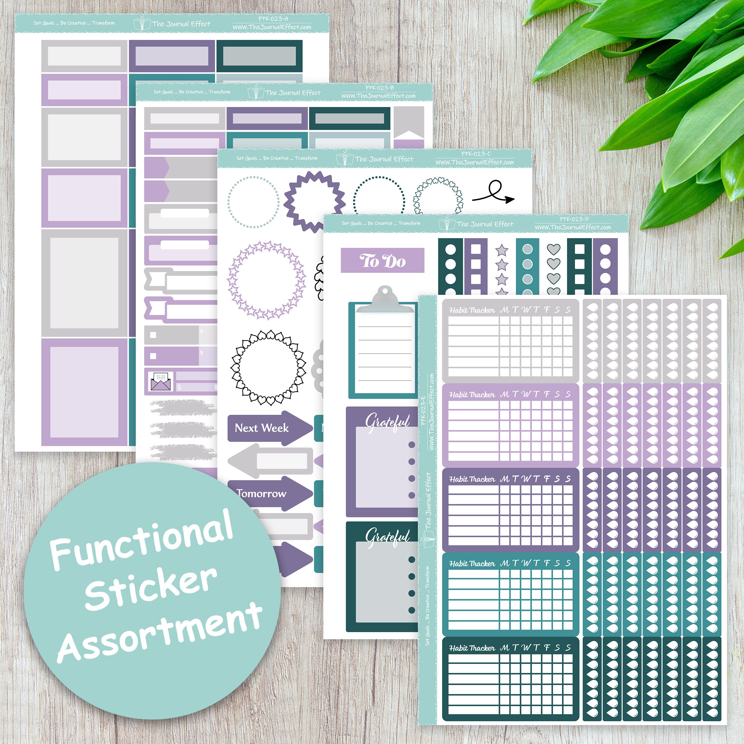 Functional Sticker Variety Pack, Label Planner Stickers, Stationery ...