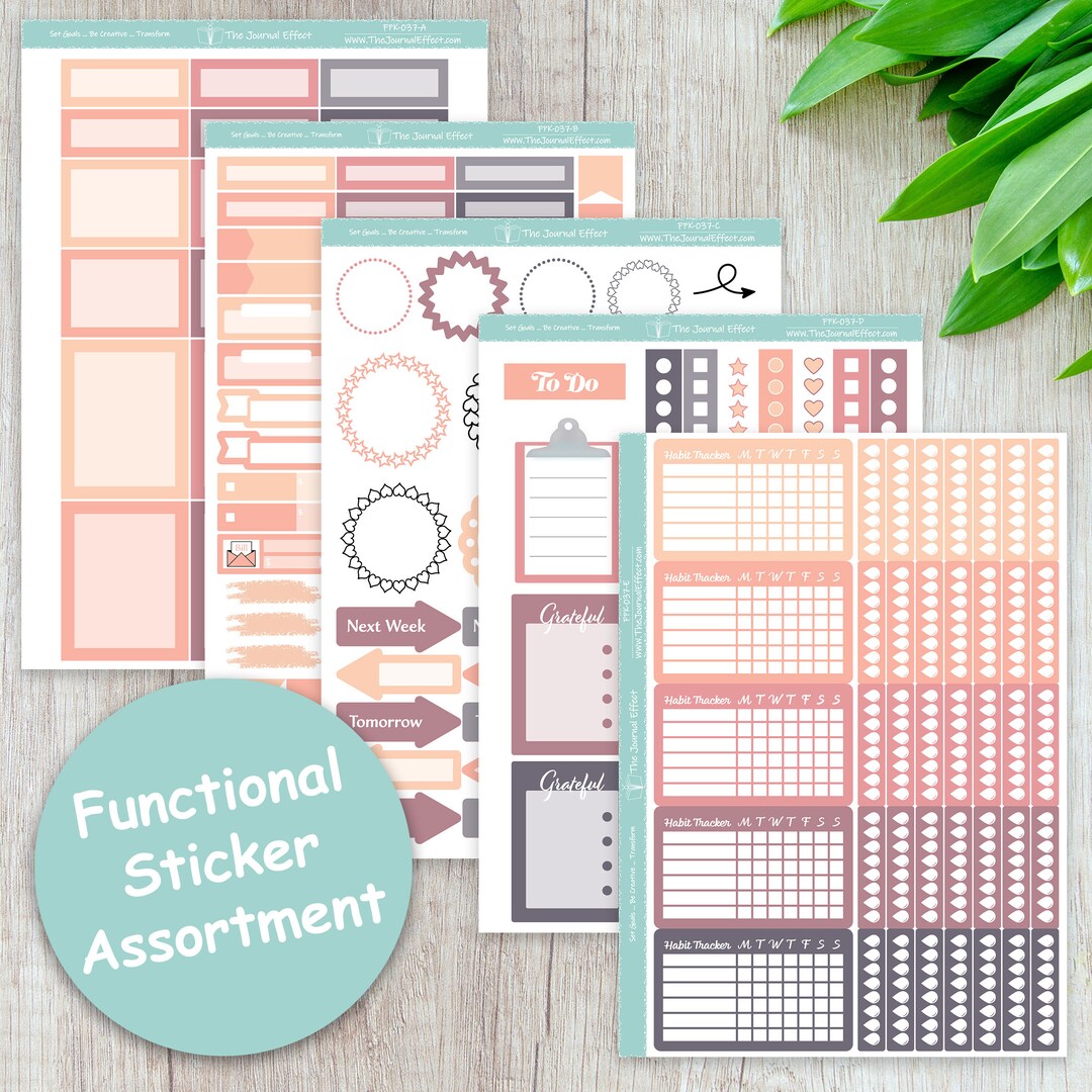 Functional Sticker Variety Pack, Label Planner Stickers, Stationery ...