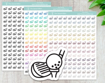 GOLF, Mini icon, Label Planner Stickers, Bujo, Functional Stickers, Stationery, Scrapbooking, Bullet Journal, ICN-154