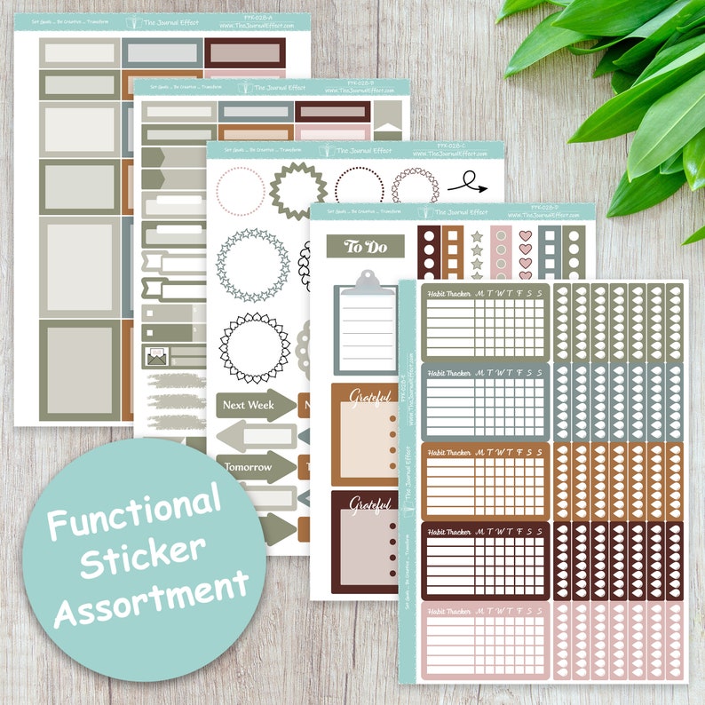 Functional Sticker Variety Pack, Label Planner Stickers, Stationery ...