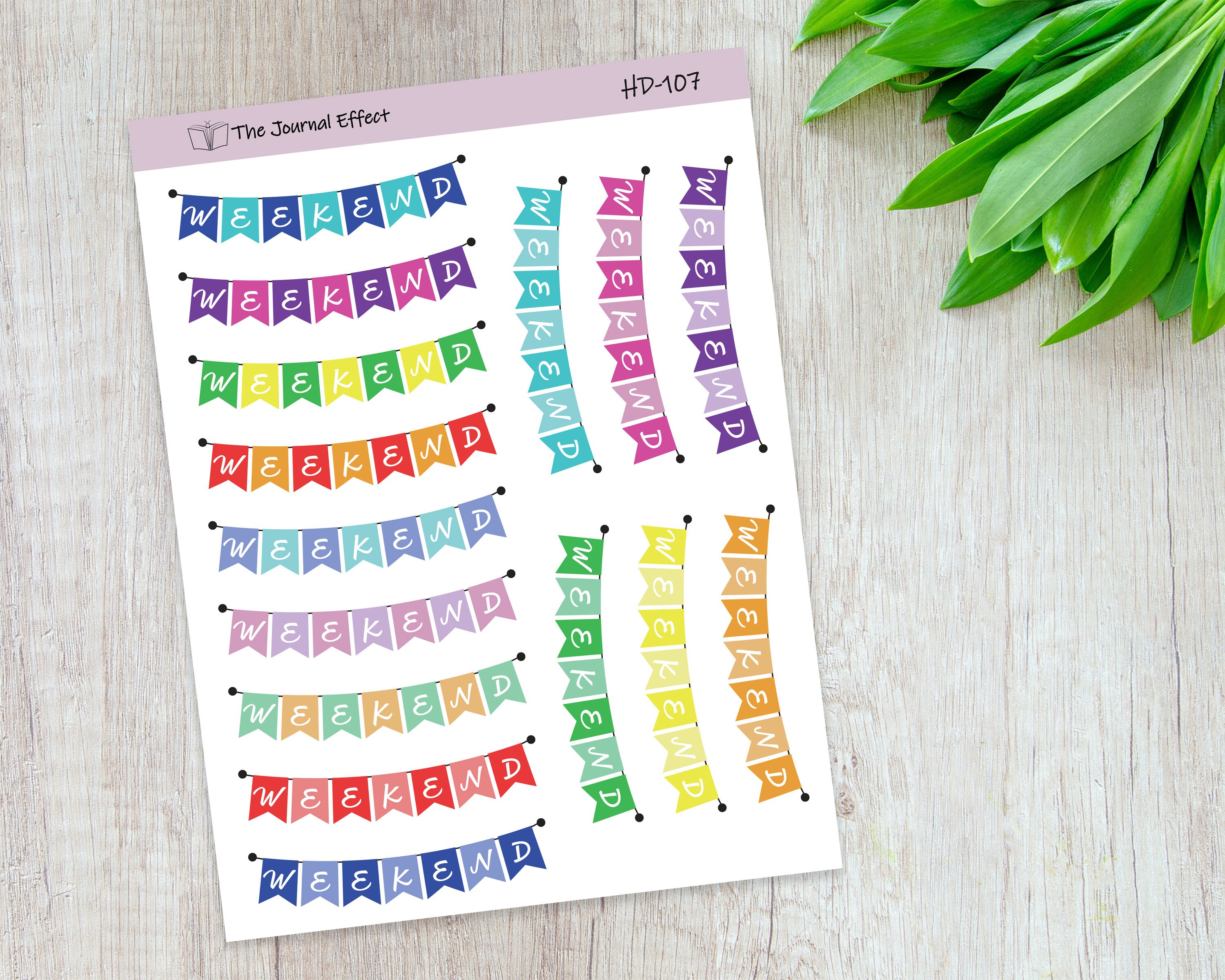 WEEKEND BANNER Header Label Planner Stickers for Erin Condren, Happy ...